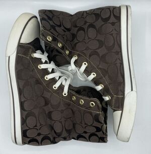 Coach Bonney high top Converse style chuck sneakers